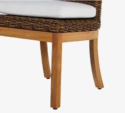 Sisilia Teak &amp; Wicker Outdoor Dining Chair