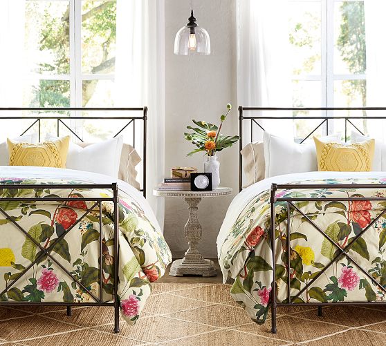 Ashley Bird Print Organic Duvet Cover & Shams