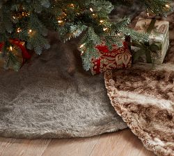Faux Fur Tree Skirt - Caramel Ombre