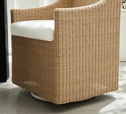 Hampton All-Weather Wicker Swivel Dining Chair