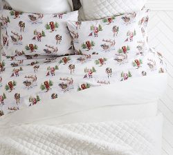 Nostalgic Santa Percale Pillowcases - Set of 2