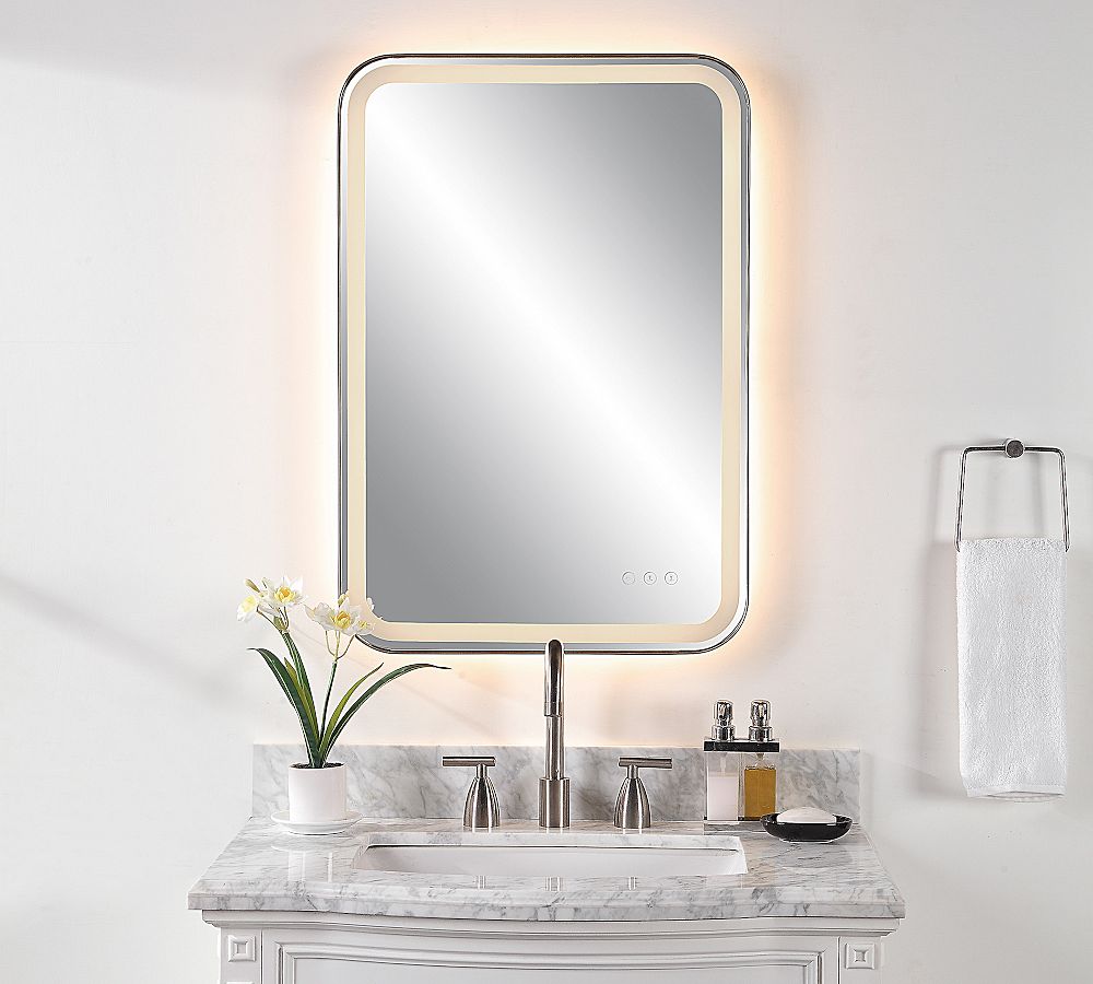 Cayucos Lit Wall Mirror by Pottery Barn