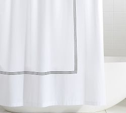 Grand Embroidered Organic Shower Curtain