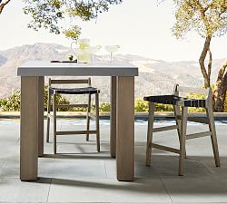 Abbott Concrete &amp; Acacia Outdoor Counter Height Table (40")