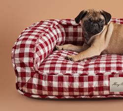 Buffalo Check Lounger Pet Bed - Red