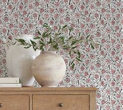 Kalamkari Floral Print Wallpaper