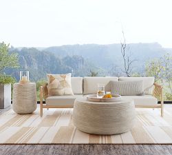 Mays Concrete Round Outdoor Coffee Table (37")