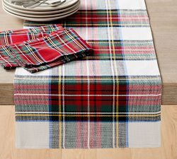 Open Box: Stewart Plaid Cotton Table Runner