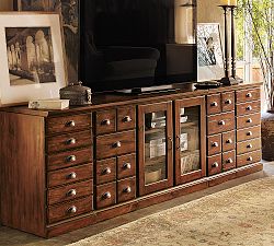 Printer's Media Console with Drawers (96")