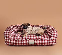 Buffalo Check Lounger Pet Bed - Red