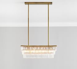 Gemma Crystal Rectangle Chandelier (30")