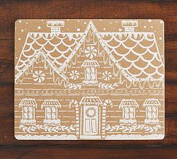 Metallic Gingerbread House Cork Placemats - Set of 4