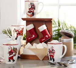 Painted Santa Claus Dinnerware