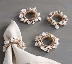 Shell Napkin Ring, Set of 4