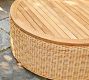 Westport Wicker Round Storage Outdoor Coffee Table (36")