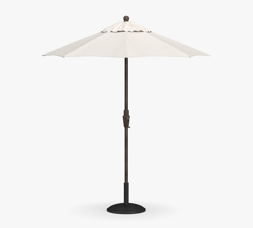 6' Round Outdoor Patio Umbrella - Rustproof Aluminum Tilt Frame by Pottery Barn