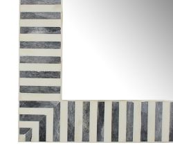 Brenna Two-Toned Bone Rectangular Wall Mirror