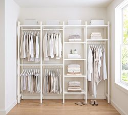 Essential Walk-In Closet by Hold Everything, 8' Hanging System with Shelves​