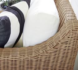 Huntington Wicker Slope Arm Outdoor Lounge Chair