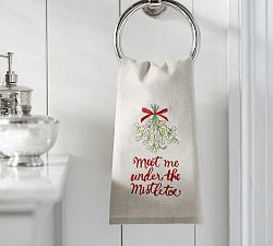 Meet Me Under The Mistletoe Hand Towels - Set of 2