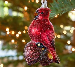 Red Glass Cardinal Ornament