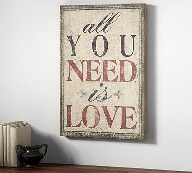 【サイン入り】Paul Smith / All you need is love All You Need Is Love Sign | Wall Decor | Pottery Barn