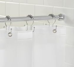 Belgian Flax Linen Hemstitch Shower Curtain