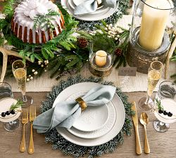 Fair Isle Embossed Salad Plates - Set of 4