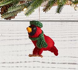 Felt Robin With Beret Ornament