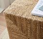 Malibu Square Woven Accent Cube (18")