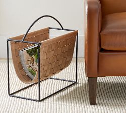 Suede Magazine Holder