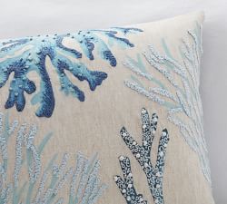 Coastline Blue Pillow Cover &amp; Throw Set