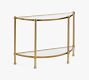 Everson Demilune Glass Console Table (42")