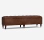 Lorraine Tufted Leather King Storage Bench