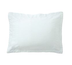 Open Box: Belgian Flax Linen Sham, Standard Set of 3 - Blue Frost