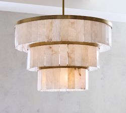 Windham Alabaster 3 Tier Chandelier (35")
