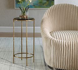 Chez Round Metal Accent Table (12")