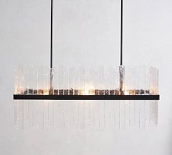Sander Staggered Glass Rectangular Chandelier (13")