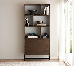Bradley Open Bookcase with Doors (35.5")