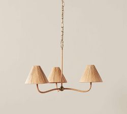 Dayna Round Rattan Chandelier (30" - 40")