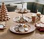 Gingerbread Stoneware Tiered Stand
