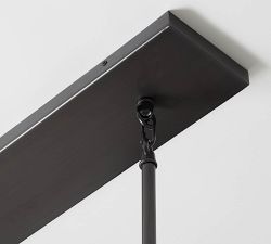 Sander Staggered Glass Rectangular Chandelier (13")