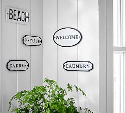 Small Cast Iron Word Signs