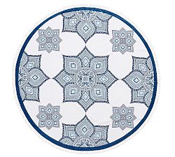 Amaia Round Beach Towel - Blue