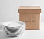 Caterer's Box Rim Porcelain Dinner Plates - Set of 12