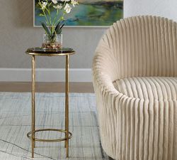 Chez Round Metal Accent Table (12")