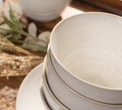 Neree Reactive Glaze 16-Piece Dinnerware Set With Double Bowls