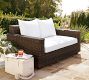 Torrey Wicker Square Arm Outdoor Loveseat (62")