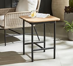 Tulum Acacia Square Outdoor Side Table (20")