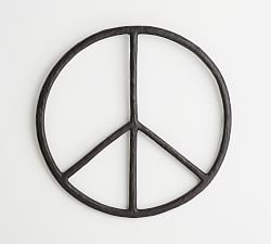 Bronze Iron Peace Sign